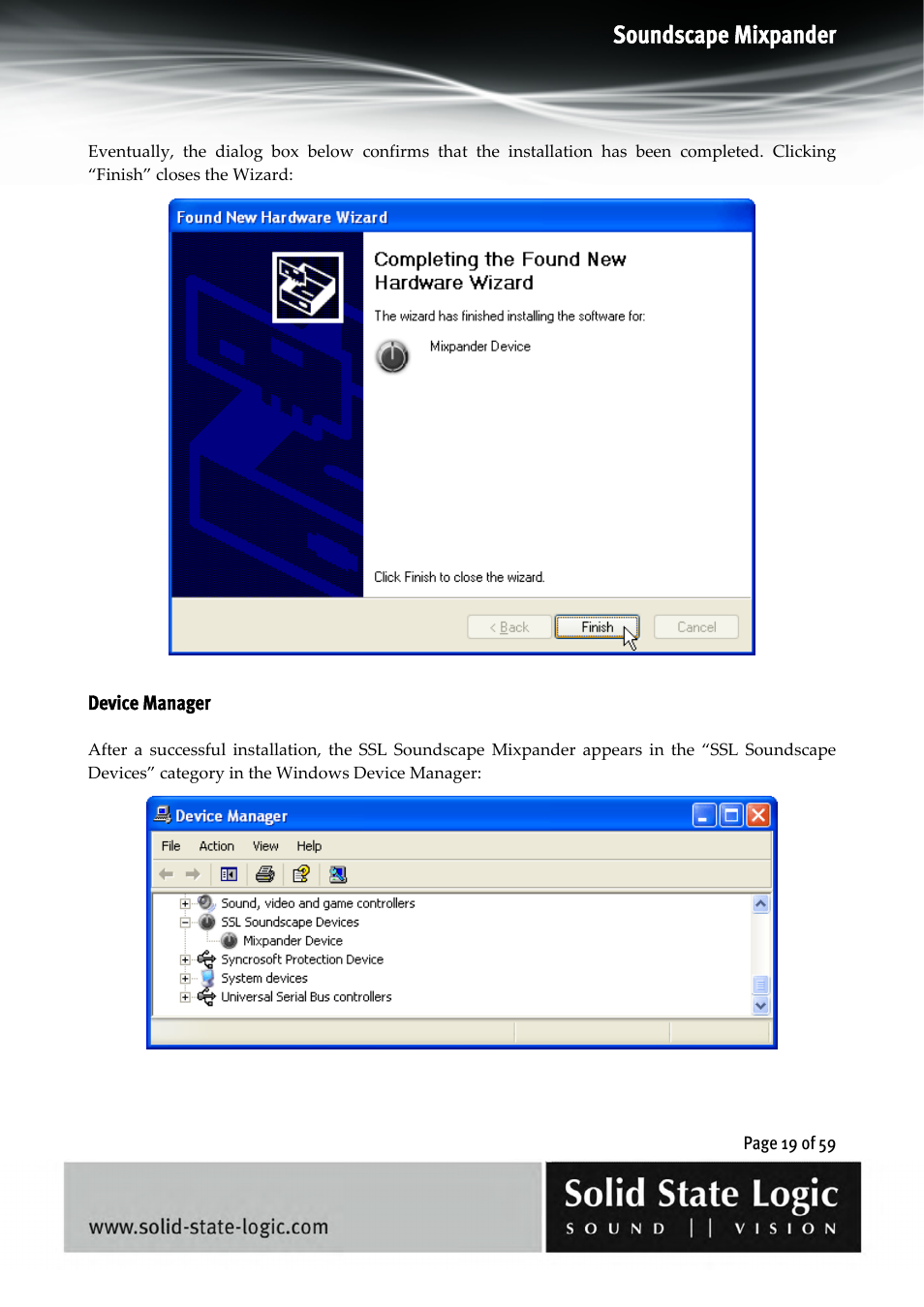 Soundscape mixpander | Solid State Logic 4.3 User Manual | Page 19 / 59