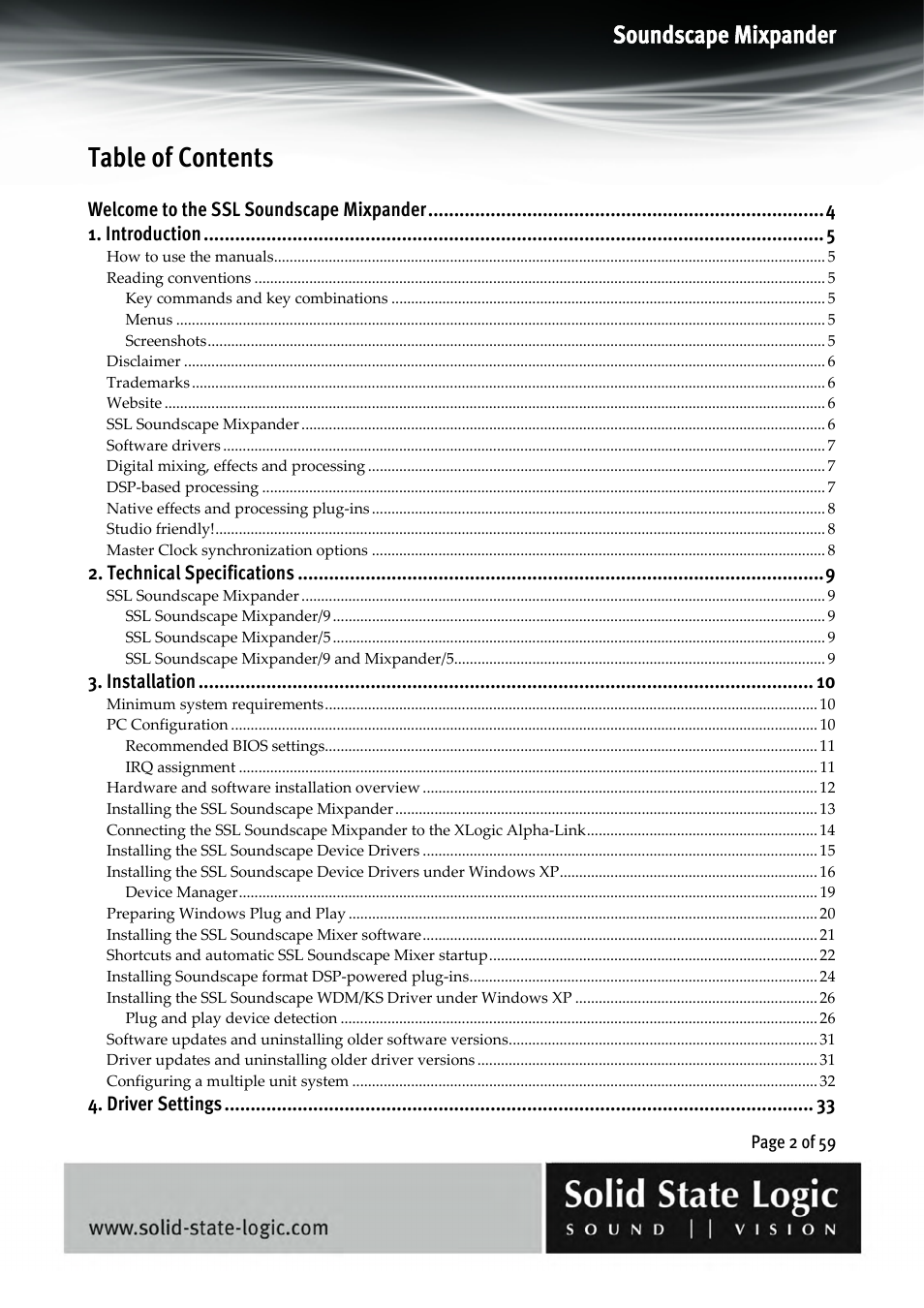 Solid State Logic 4.3 User Manual | Page 2 / 59