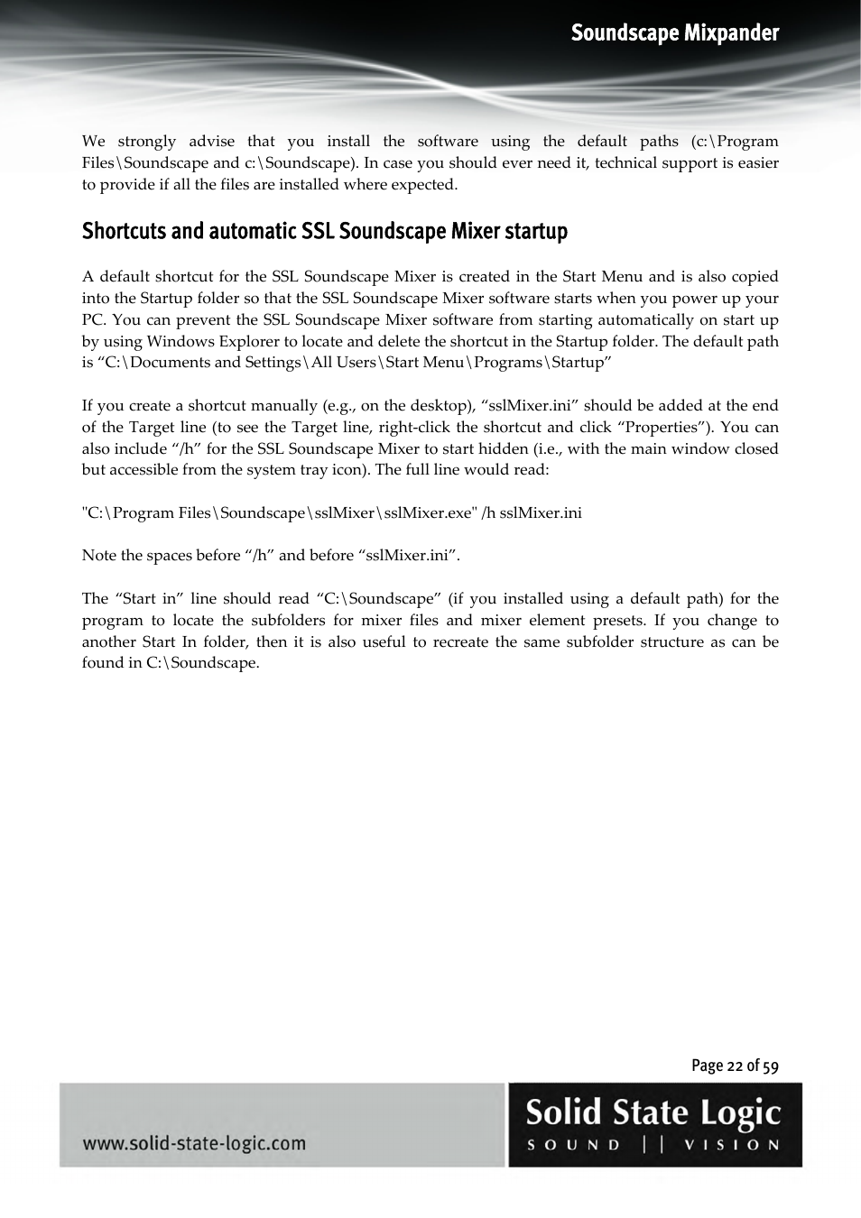 Soundscape mixpander | Solid State Logic 4.3 User Manual | Page 22 / 59