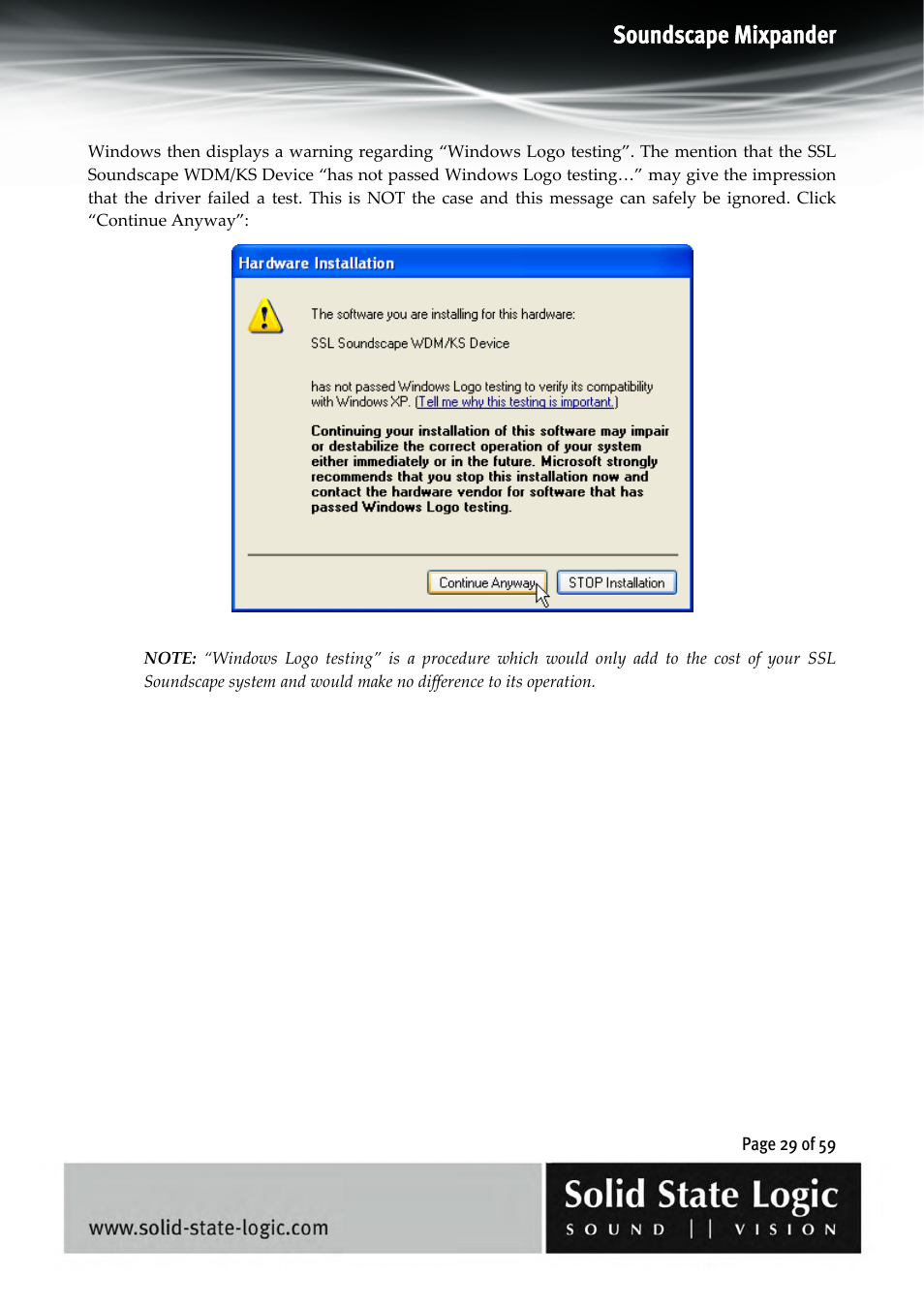 Soundscape mixpander | Solid State Logic 4.3 User Manual | Page 29 / 59