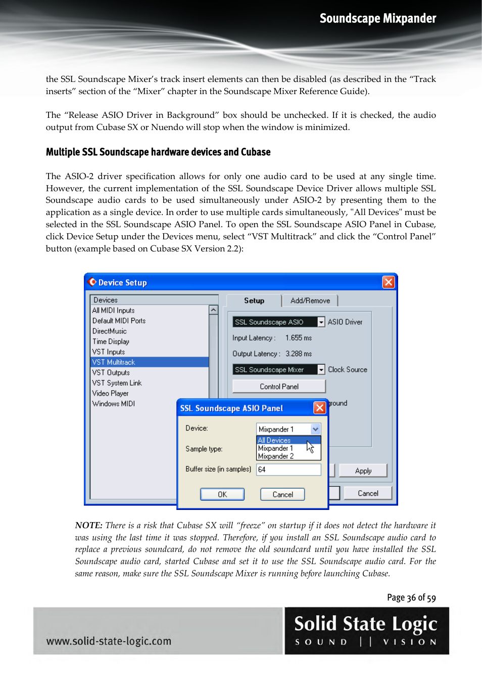 Soundscape mixpander | Solid State Logic 4.3 User Manual | Page 36 / 59