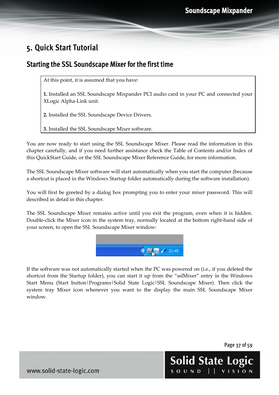 Quick start tutorial, Soundscape mixpander | Solid State Logic 4.3 User Manual | Page 37 / 59