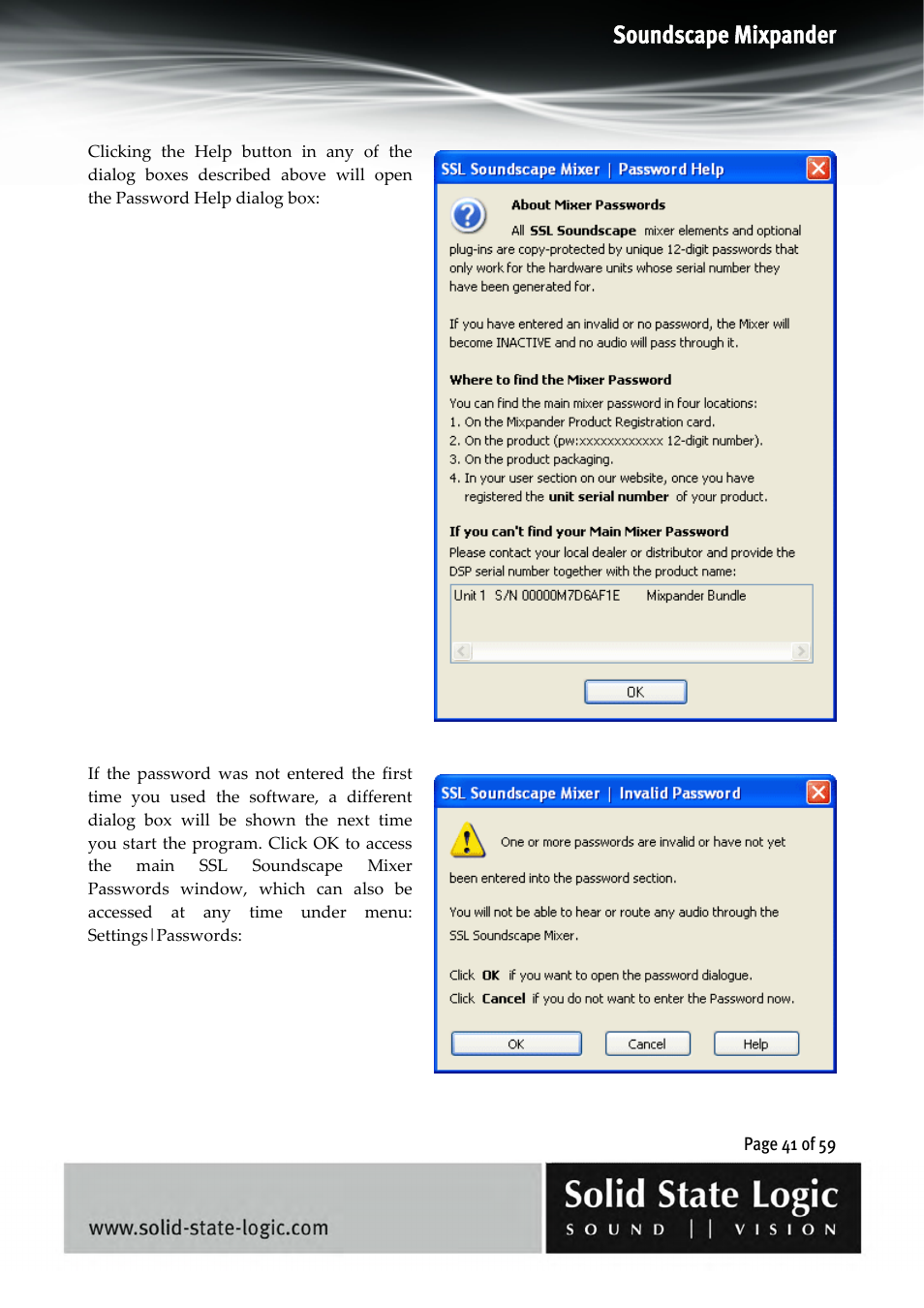 Soundscape mixpander | Solid State Logic 4.3 User Manual | Page 41 / 59