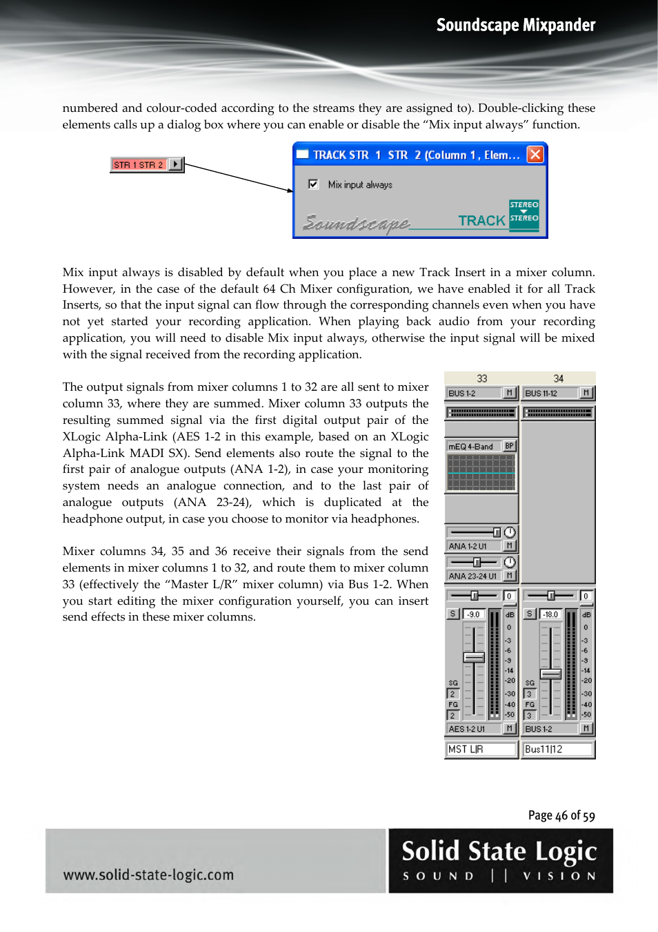 Soundscape mixpander | Solid State Logic 4.3 User Manual | Page 46 / 59