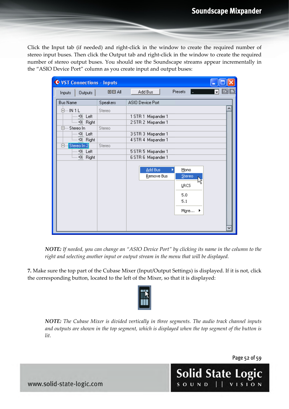 Soundscape mixpander | Solid State Logic 4.3 User Manual | Page 52 / 59