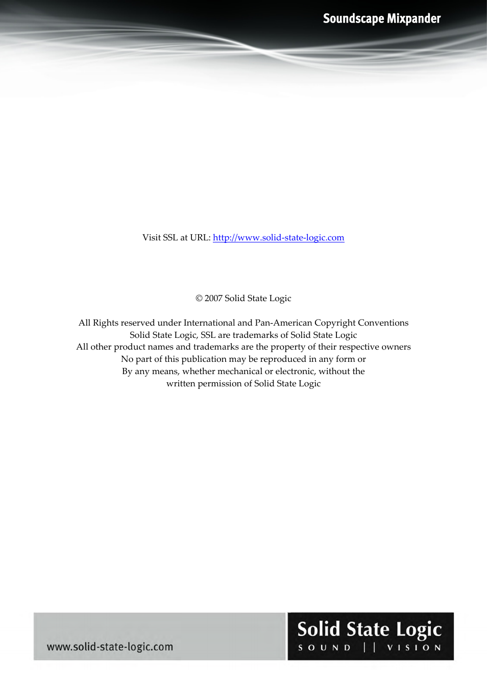 Soundscape mixpander | Solid State Logic 4.3 User Manual | Page 59 / 59