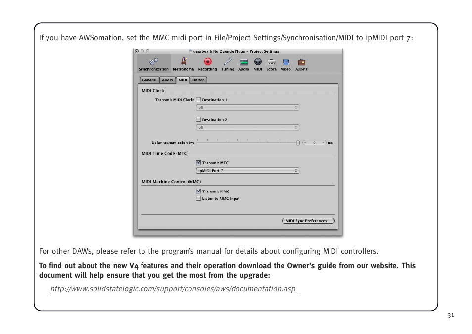 Solid State Logic AWS V4 User Manual | Page 35 / 45