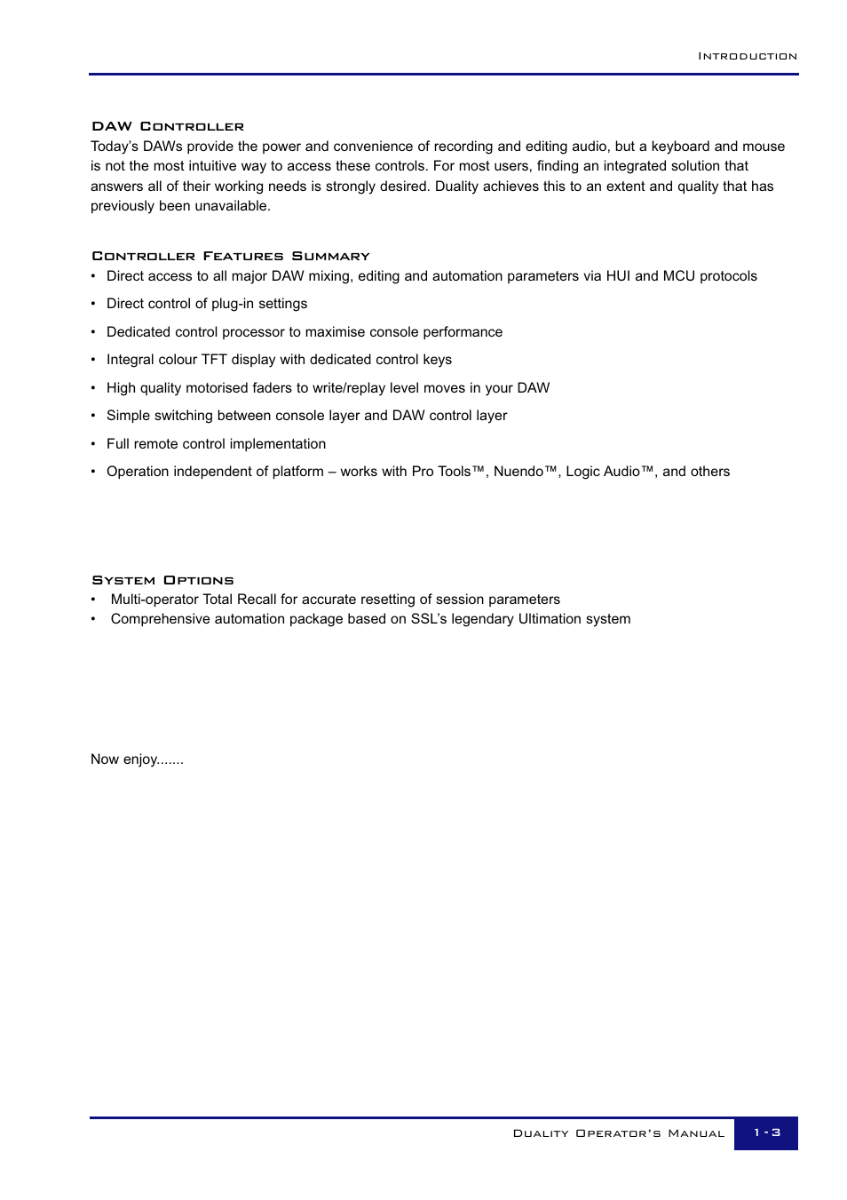 Solid State Logic Duality 82S6DUA20C User Manual | Page 11 / 127