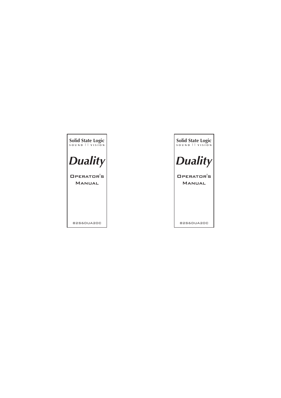 Duality | Solid State Logic Duality 82S6DUA20C User Manual | Page 127 / 127