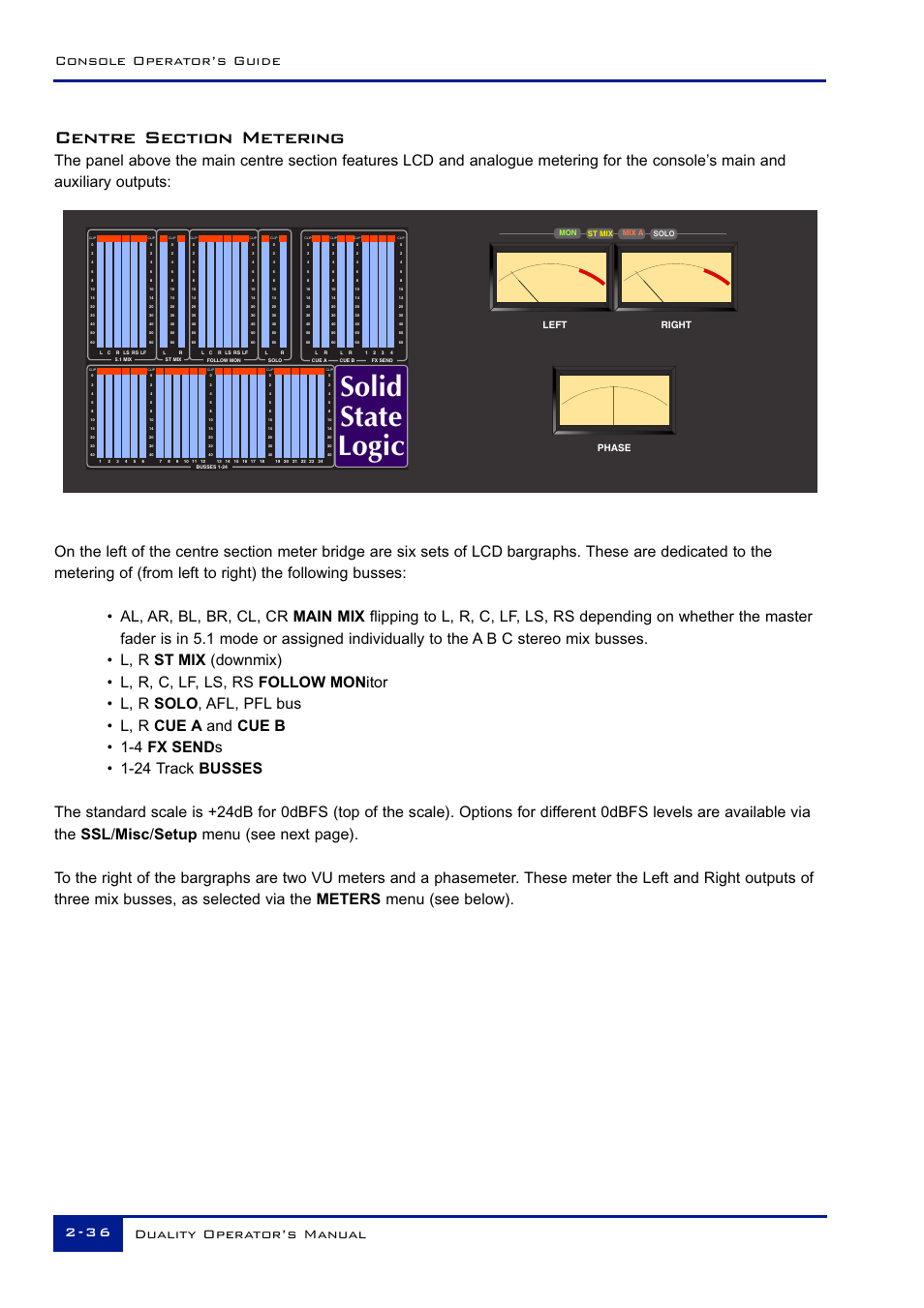 Solid state logic, Left right phase | Solid State Logic Duality 82S6DUA20C User Manual | Page 48 / 127