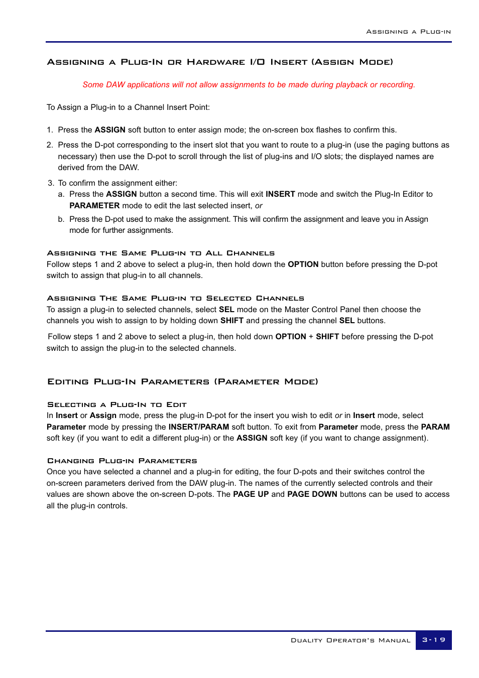 Editing plug-in parameters (parameter mode) | Solid State Logic Duality 82S6DUA20C User Manual | Page 69 / 127
