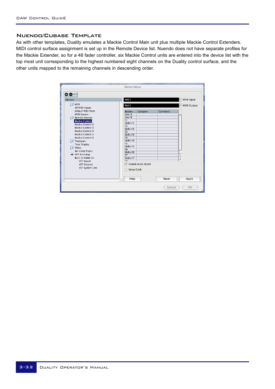 Nuendo/cubase template | Solid State Logic Duality 82S6DUA20C User Manual | Page 82 / 127