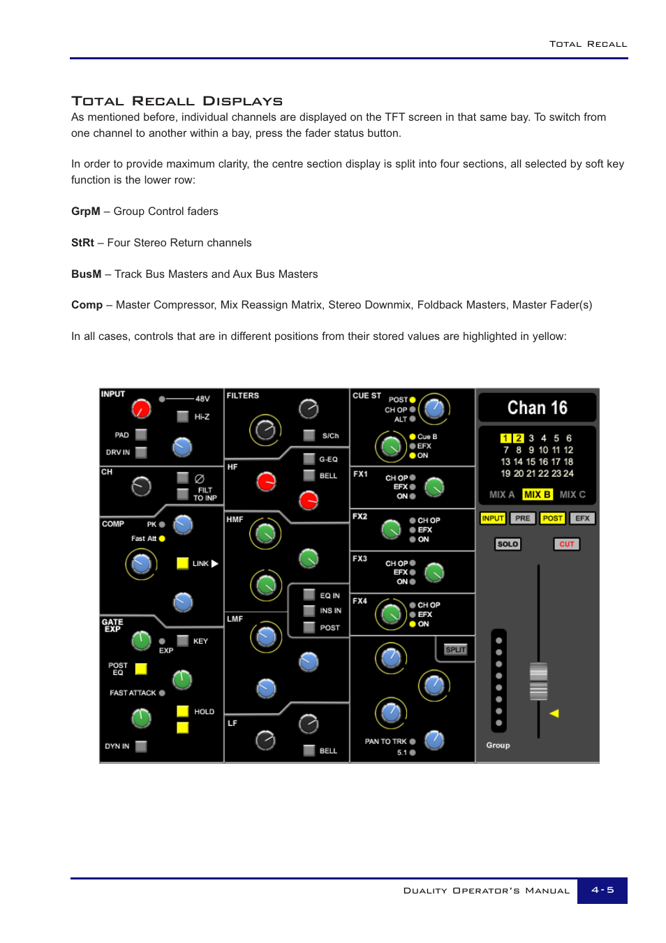 Total recall displays | Solid State Logic Duality 82S6DUA20C User Manual | Page 95 / 127