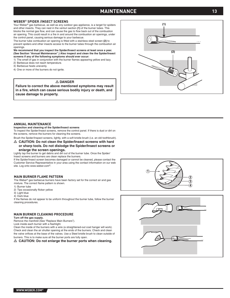 Maintenance | Spirit E-210/310 User Manual | Page 13 / 40