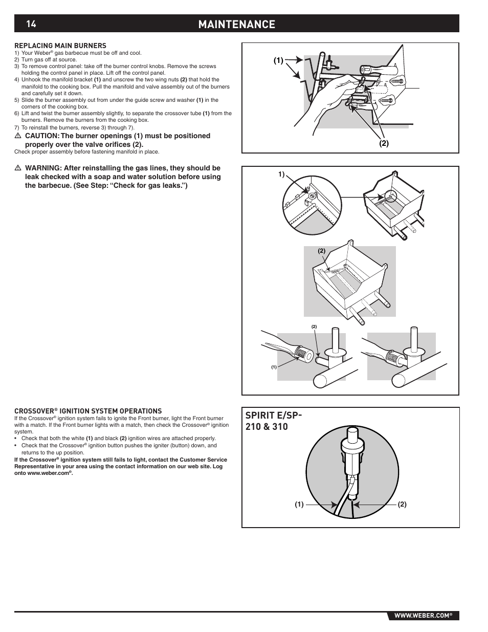 Maintenance | Spirit E-210/310 User Manual | Page 14 / 40