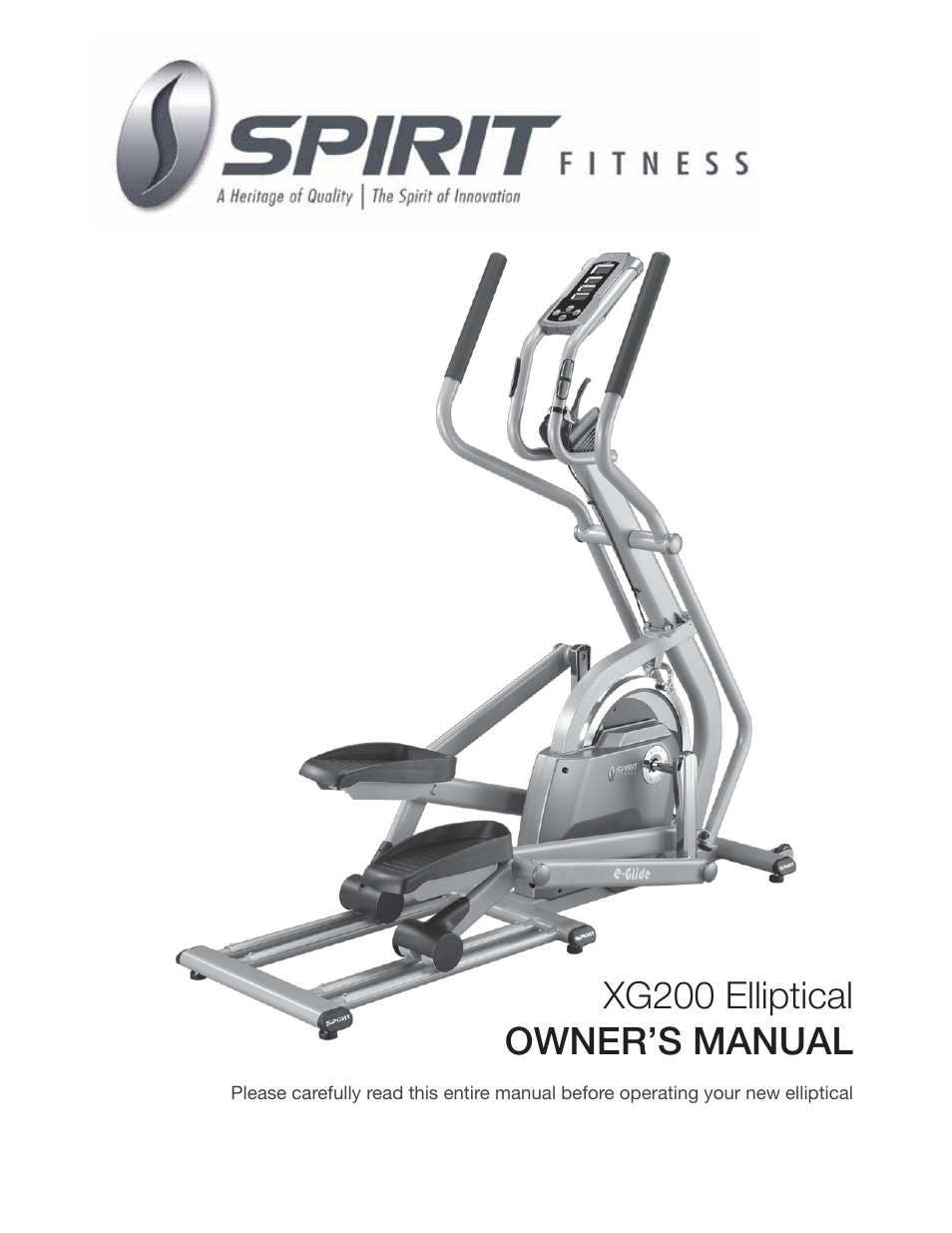 Spirit XG200 User Manual | 16 pages