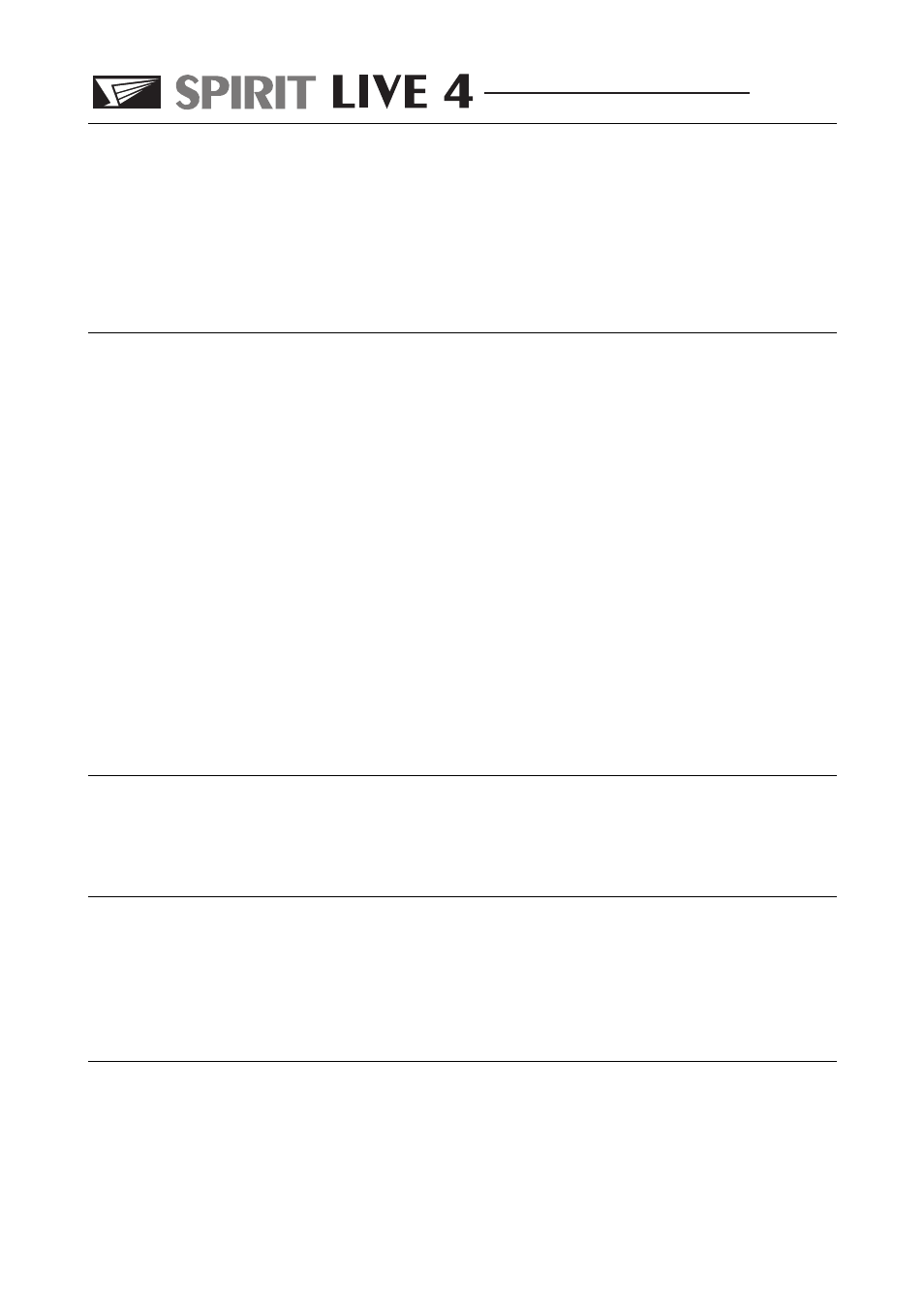 Spirit LIVE 4 User Manual | Page 16 / 36