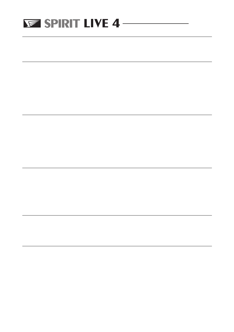 Spirit LIVE 4 User Manual | Page 18 / 36