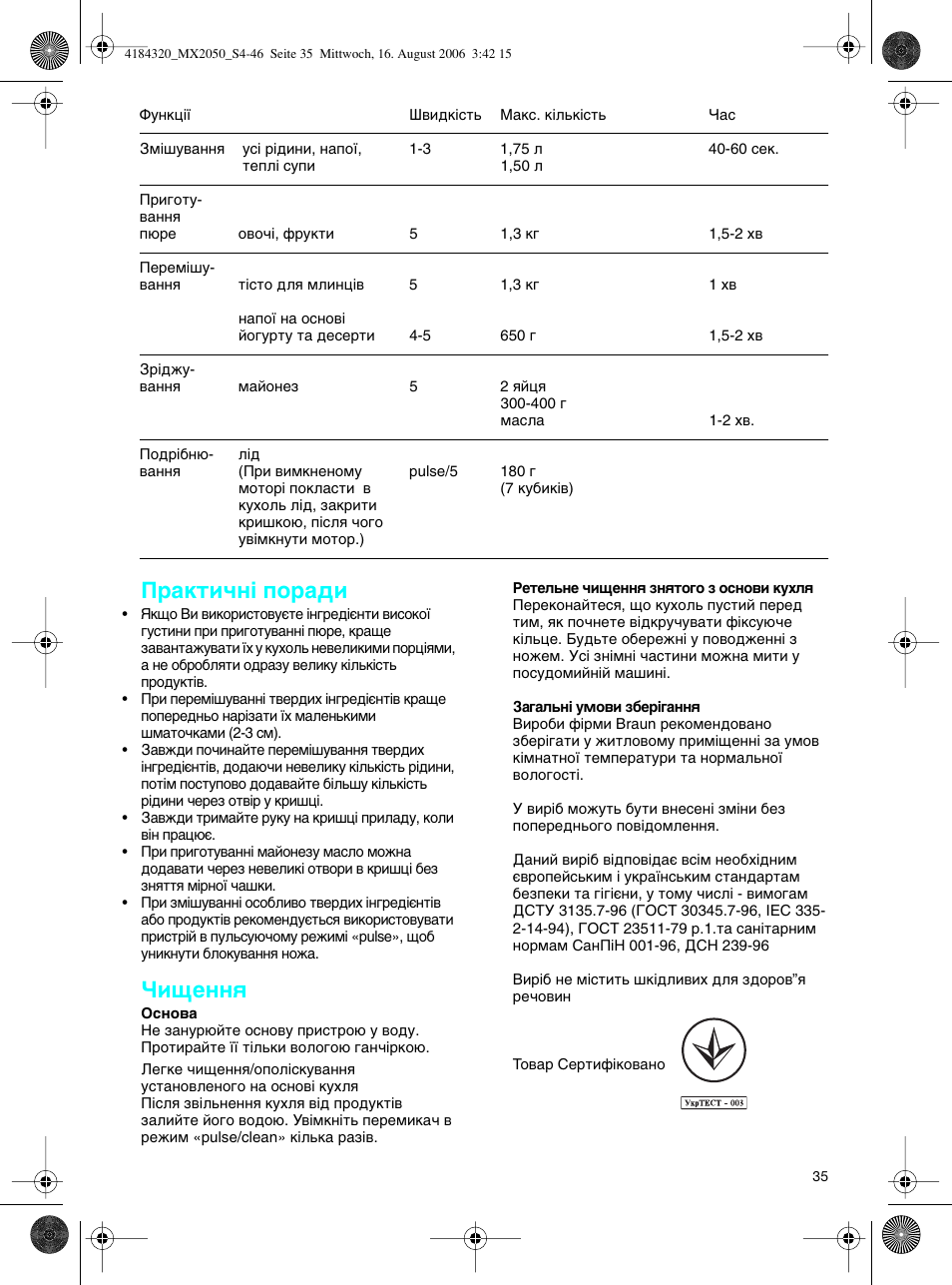 И‡нъл˜м¥ фу‡‰л, Ул˘âììﬂ | Braun MX 2050 User Manual | Page 35 / 44