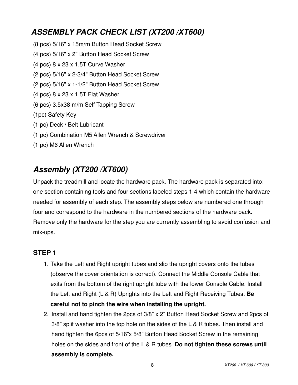 Spirit XT800 User Manual | Page 9 / 15