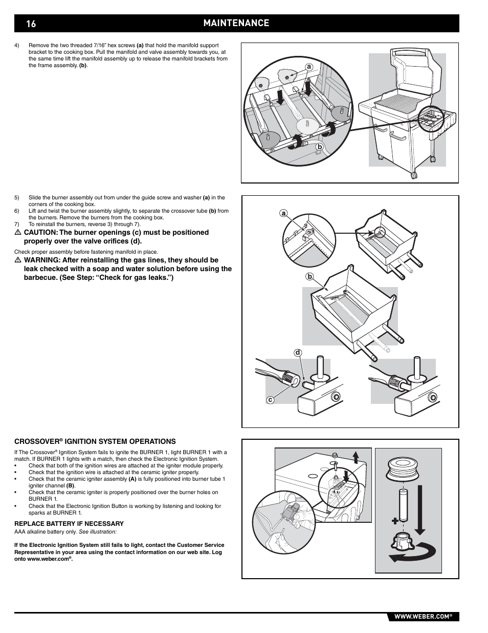 Maintenance | Spirit E/EP - 210/310 User Manual | Page 16 / 44