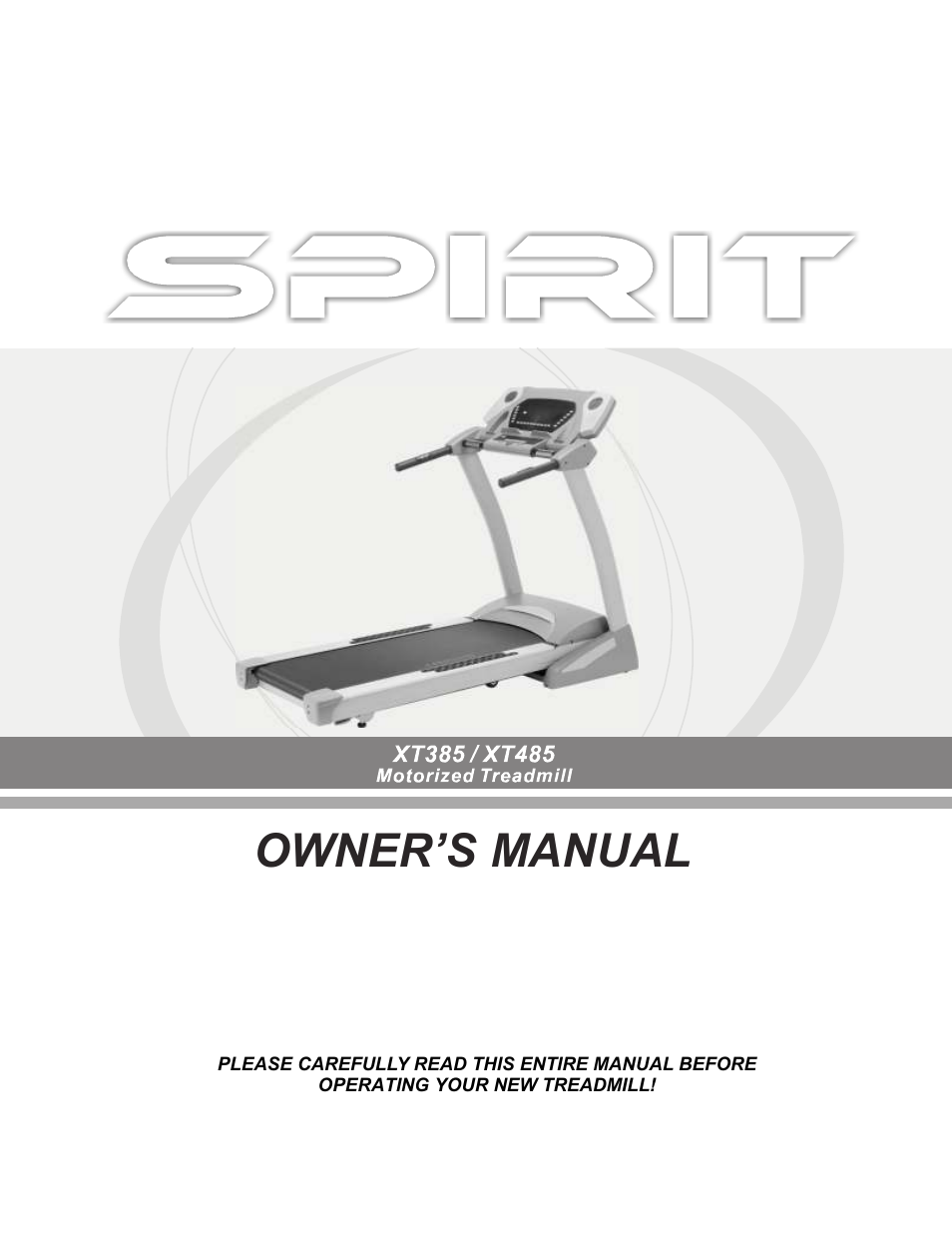 Spirit XT385 User Manual | 29 pages