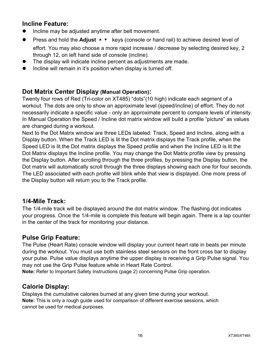 Spirit XT385 User Manual | Page 17 / 29