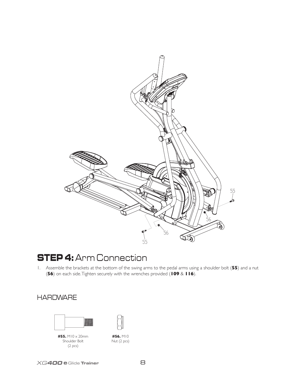 Step 4: arm connection, Hardware | Spirit XG400 User Manual | Page 12 / 28