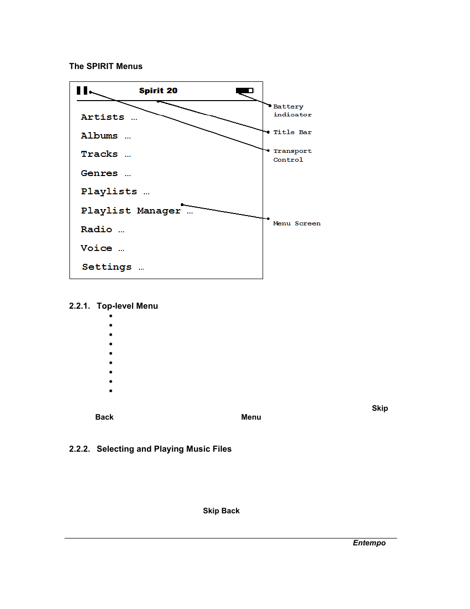 Spirit PLAYER User Manual | Page 10 / 20