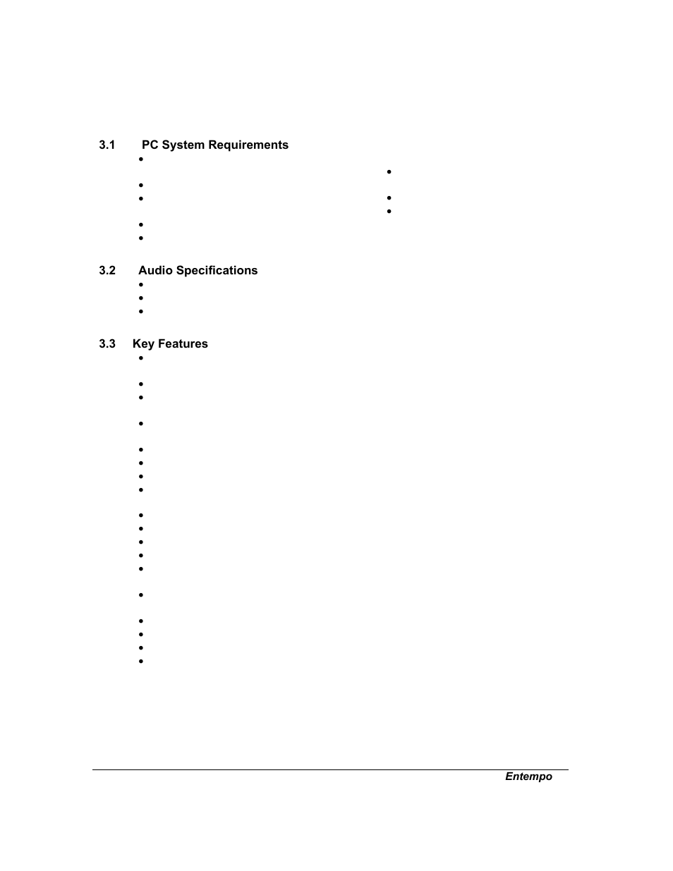 Chapter 3 - spirit specification and information | Spirit PLAYER User Manual | Page 16 / 20