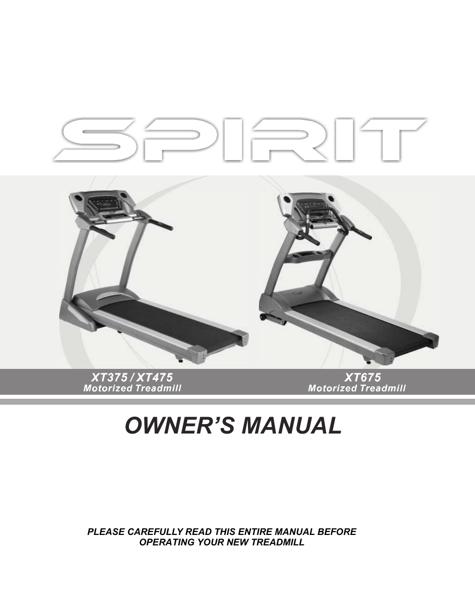 Spirit XT675 User Manual | 33 pages