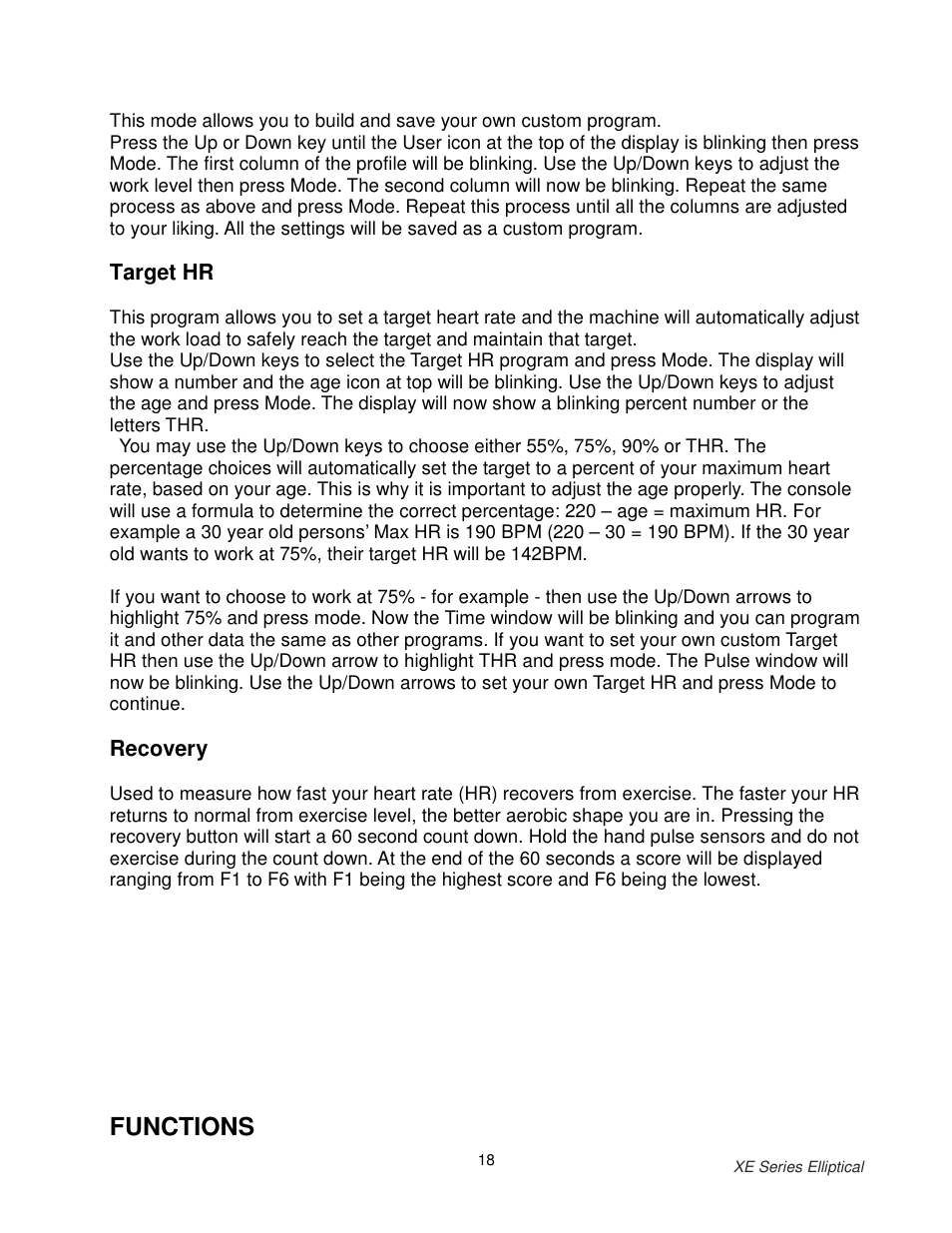 Functions | Spirit 550 User Manual | Page 19 / 35