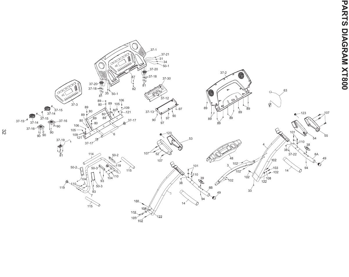 Pa rts dia gra m xt800 | Spirit XT600 User Manual | Page 34 / 39