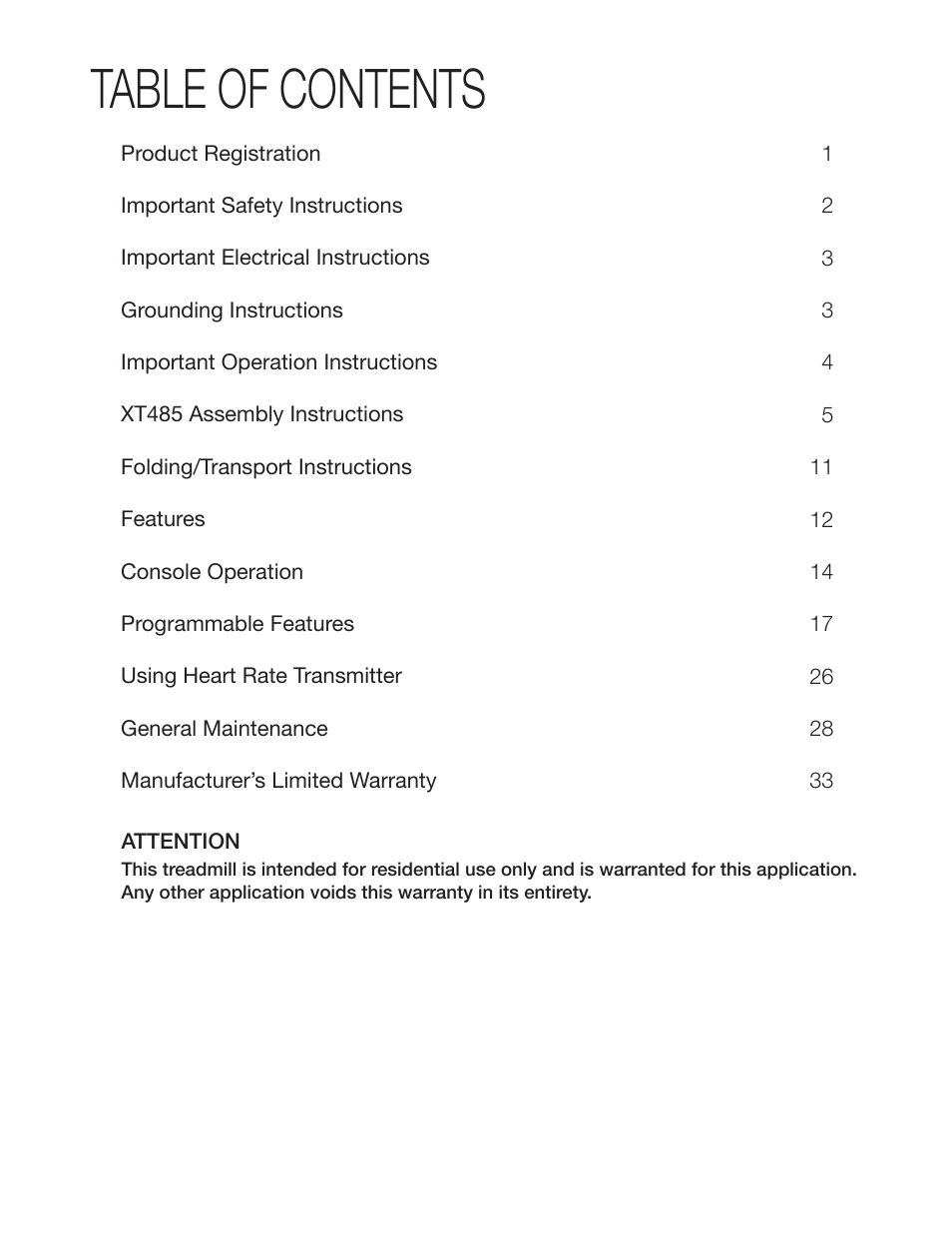 Spirit XT485 User Manual | Page 2 / 35