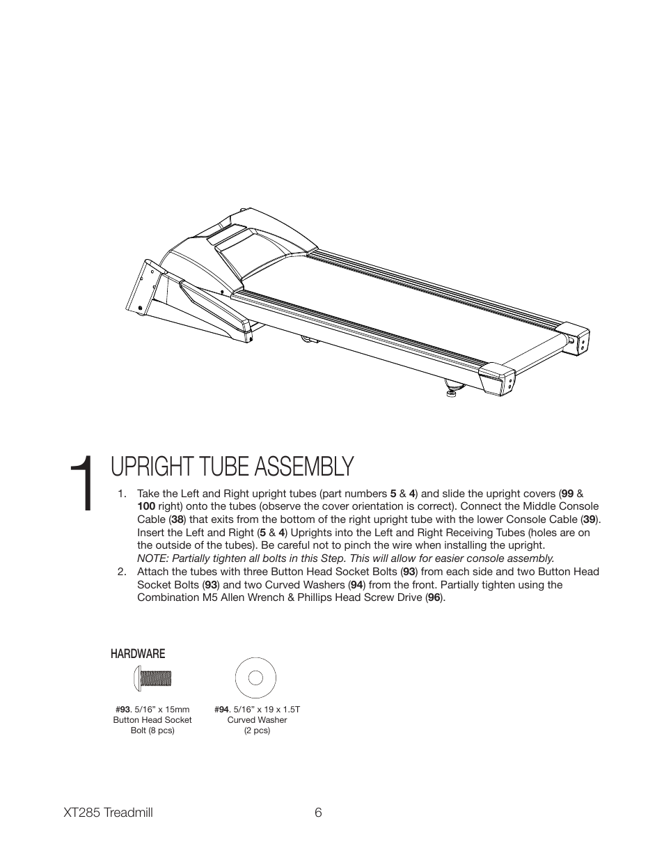 Upright tube assembly | Spirit XT285 User Manual | Page 8 / 29
