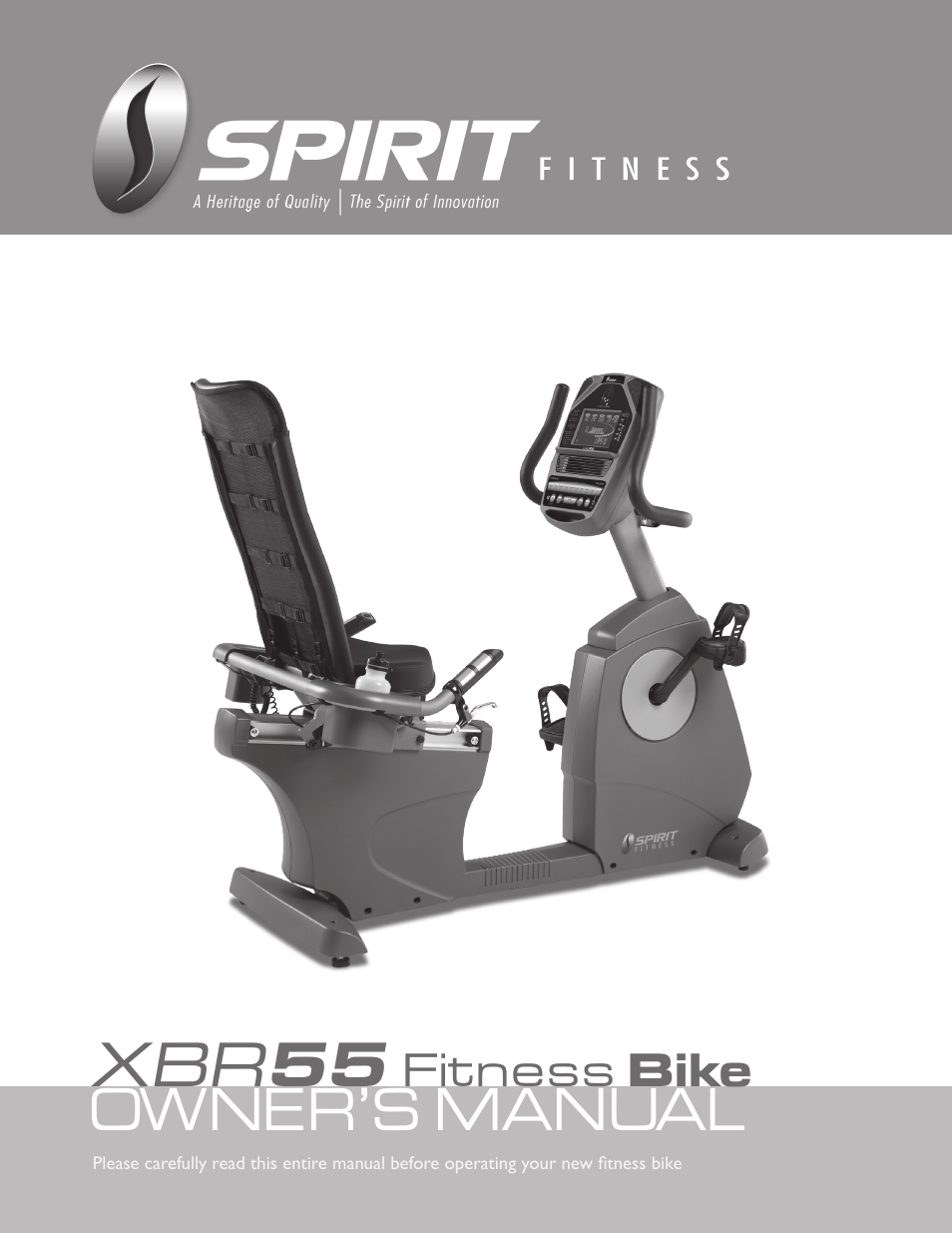 Spirit XBR55 User Manual | 30 pages