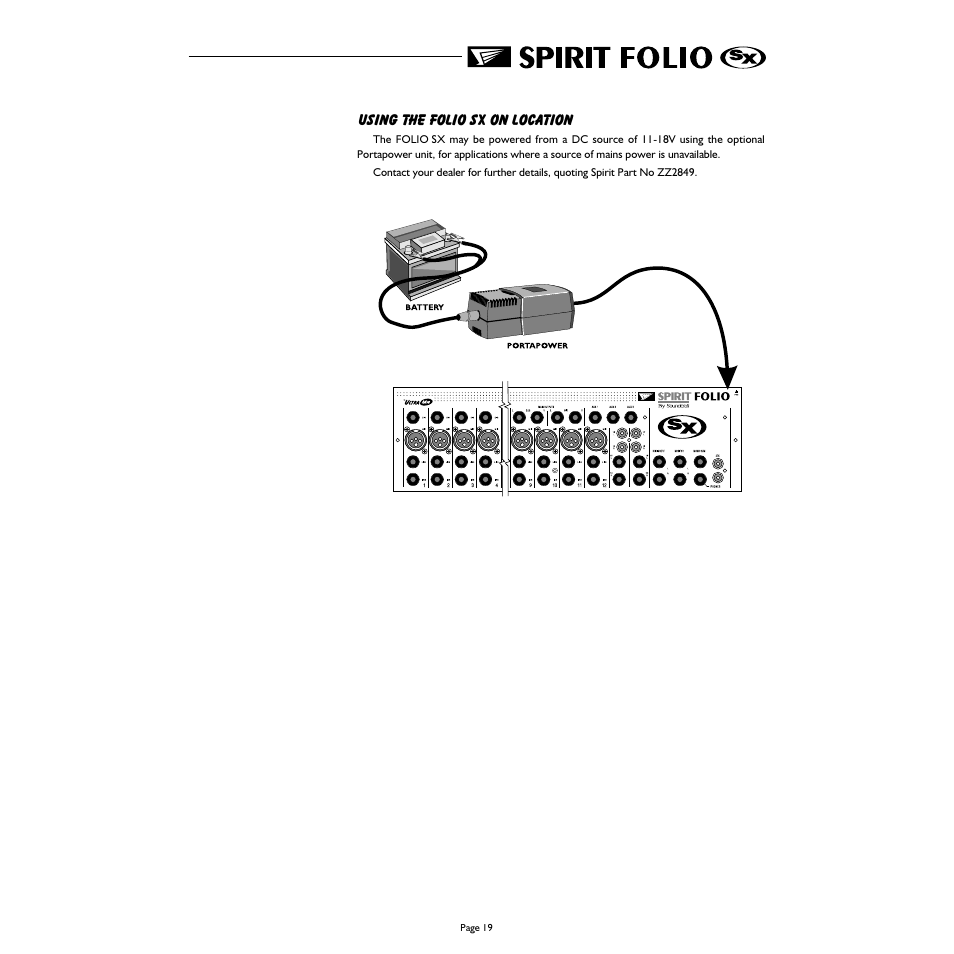 Spirit FOLIO SX mixer User Manual | Page 20 / 32