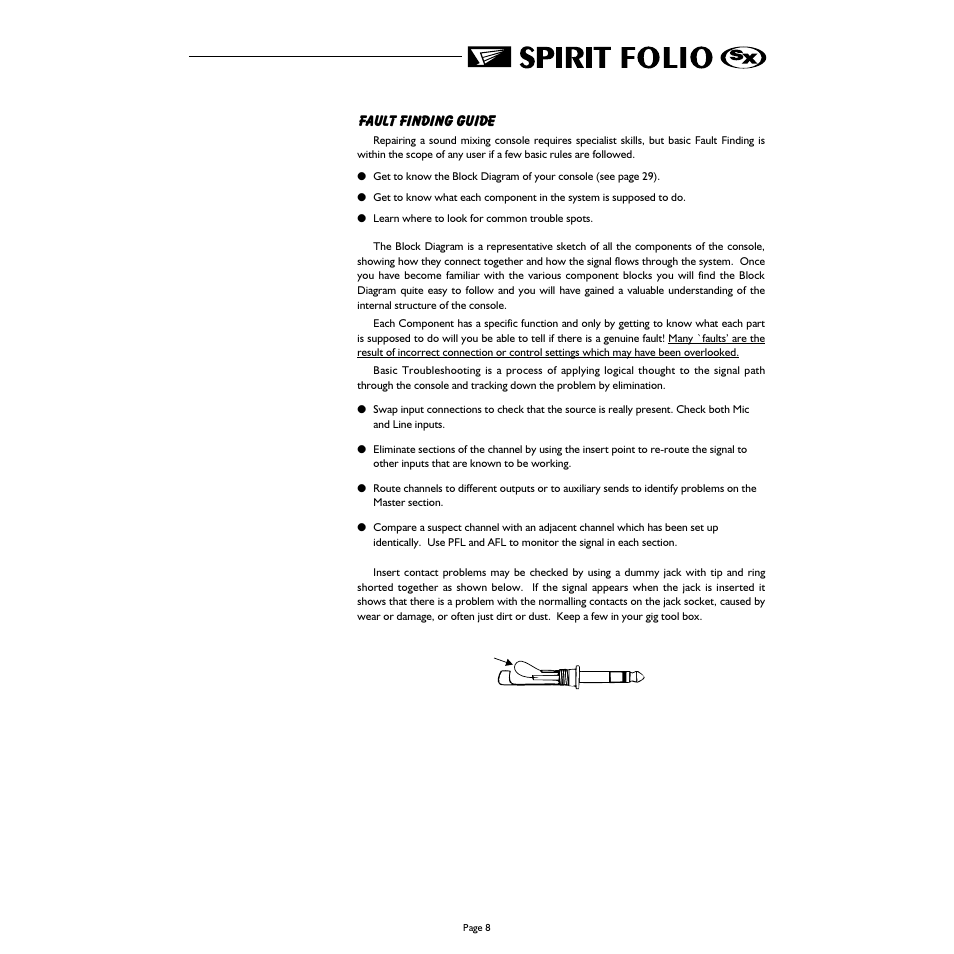 Spirit FOLIO SX mixer User Manual | Page 9 / 32