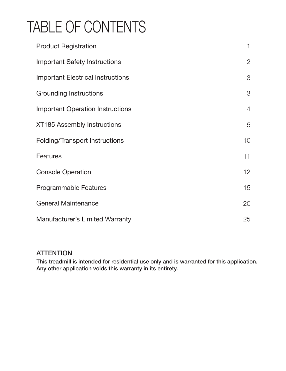 Spirit XT185 User Manual | Page 2 / 27