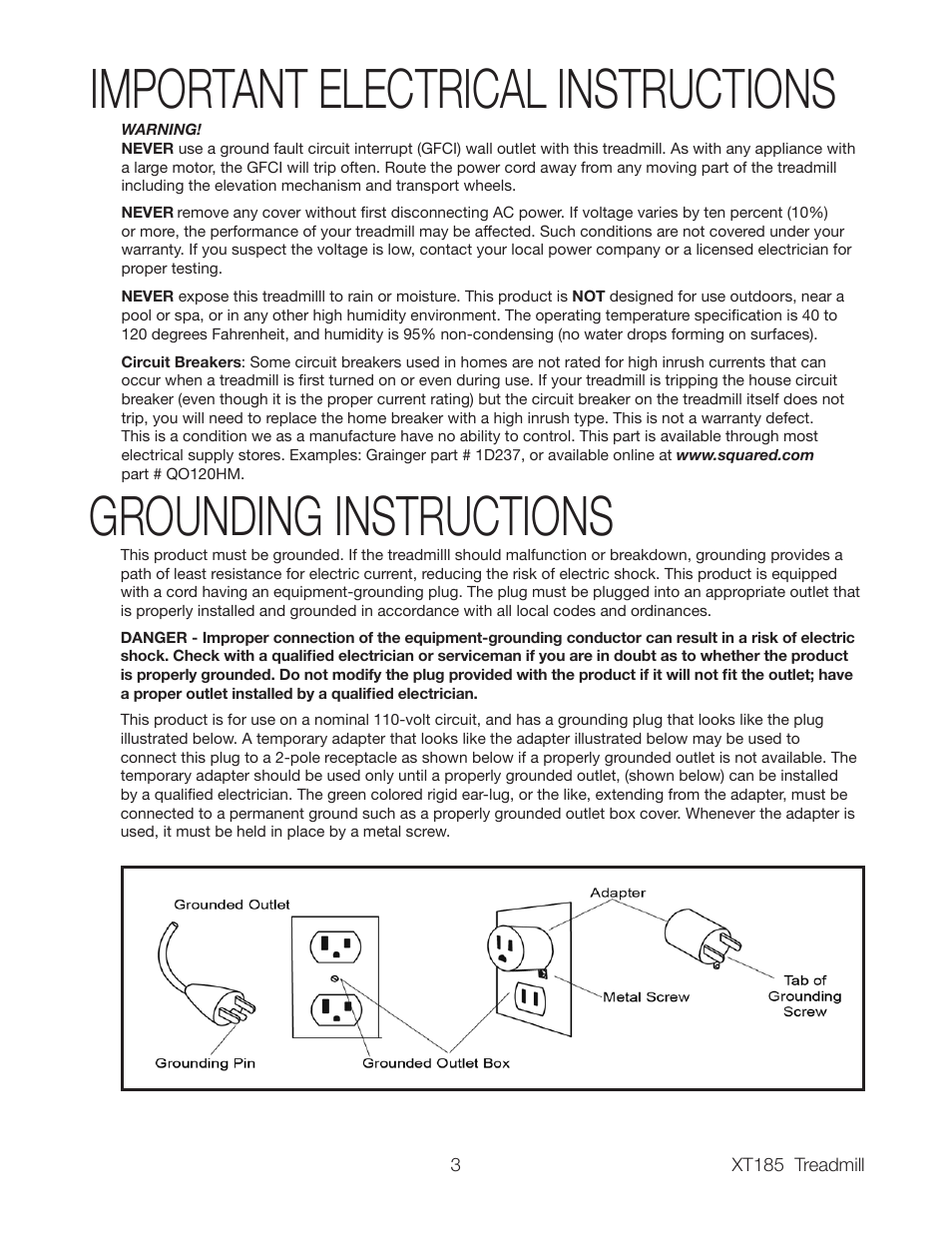 Spirit XT185 User Manual | Page 5 / 27