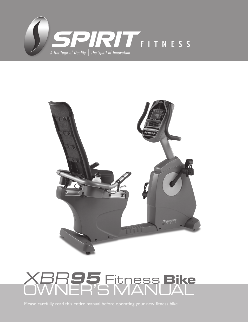 Spirit XBR95 User Manual | 34 pages