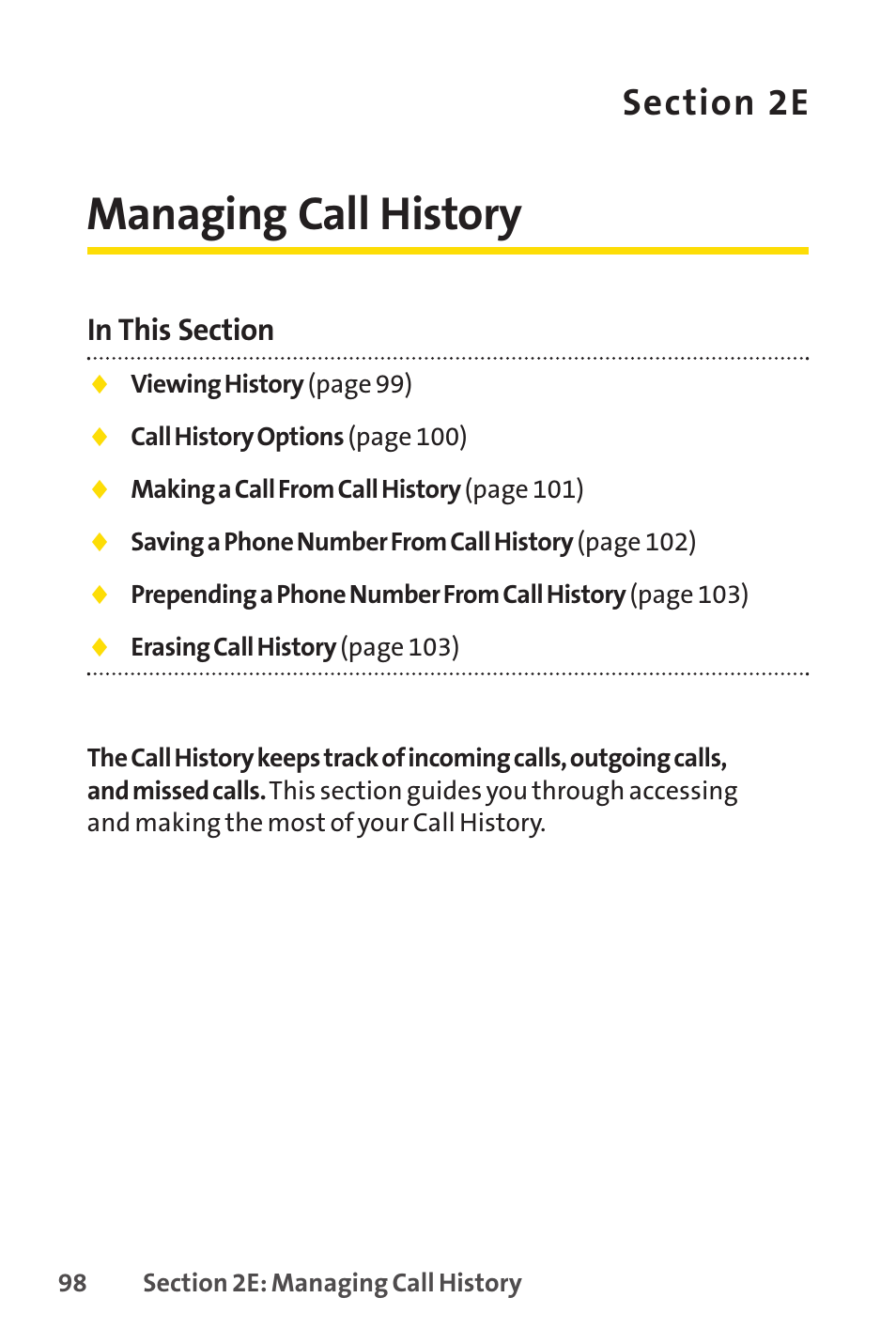 Managing call history | Spirit M1 User Manual | Page 116 / 351