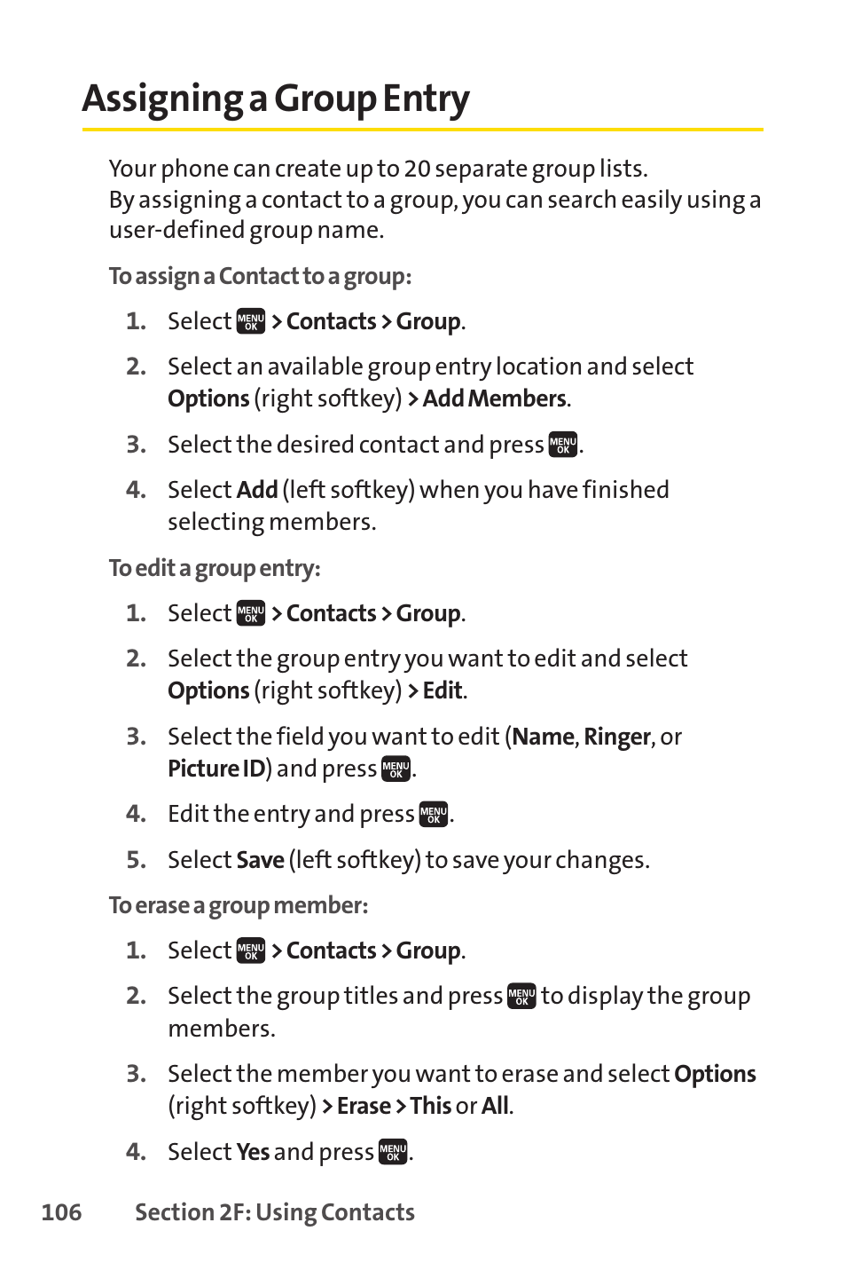 Assigning a group entry | Spirit M1 User Manual | Page 124 / 351