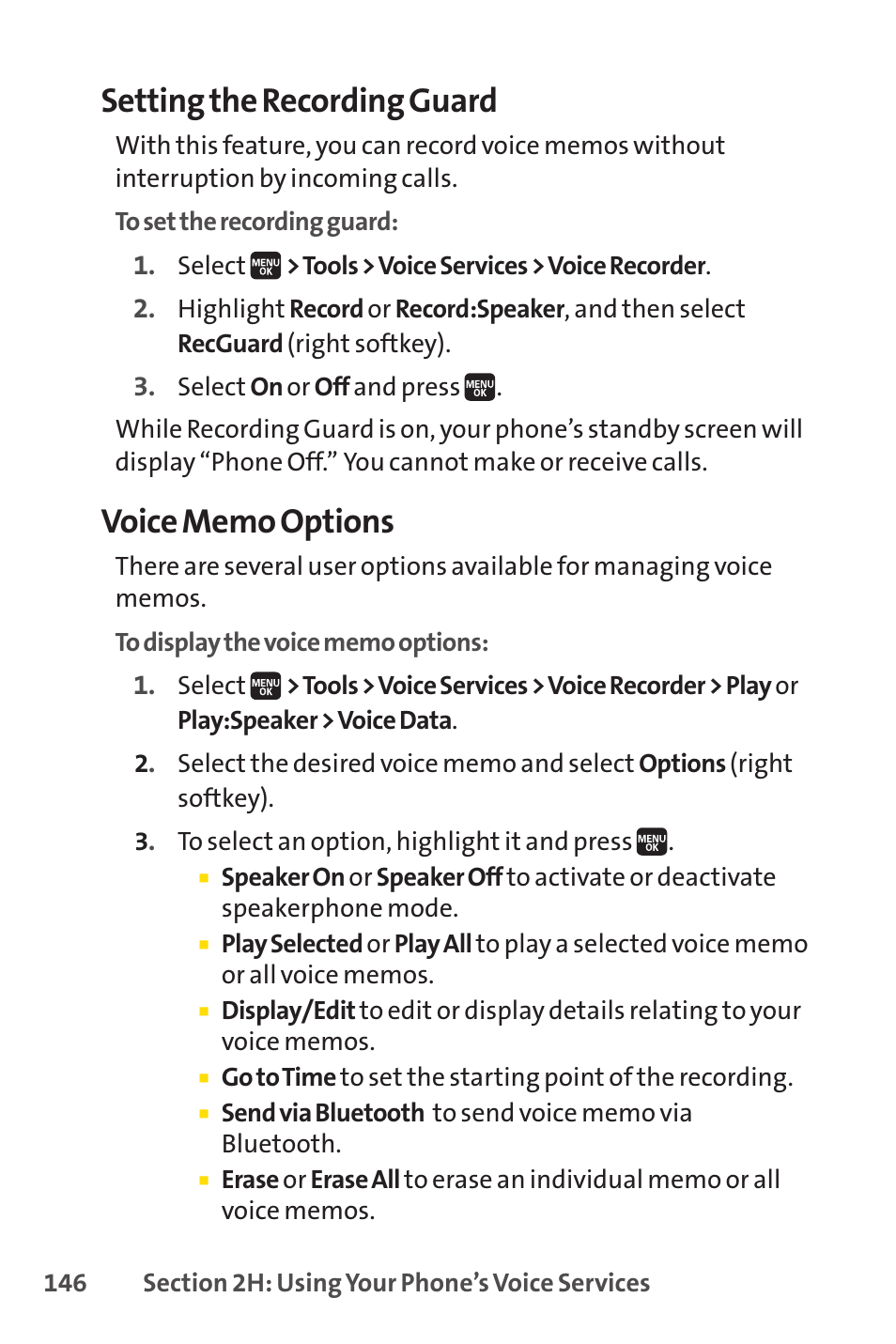 Setting the recording guard | Spirit M1 User Manual | Page 164 / 351