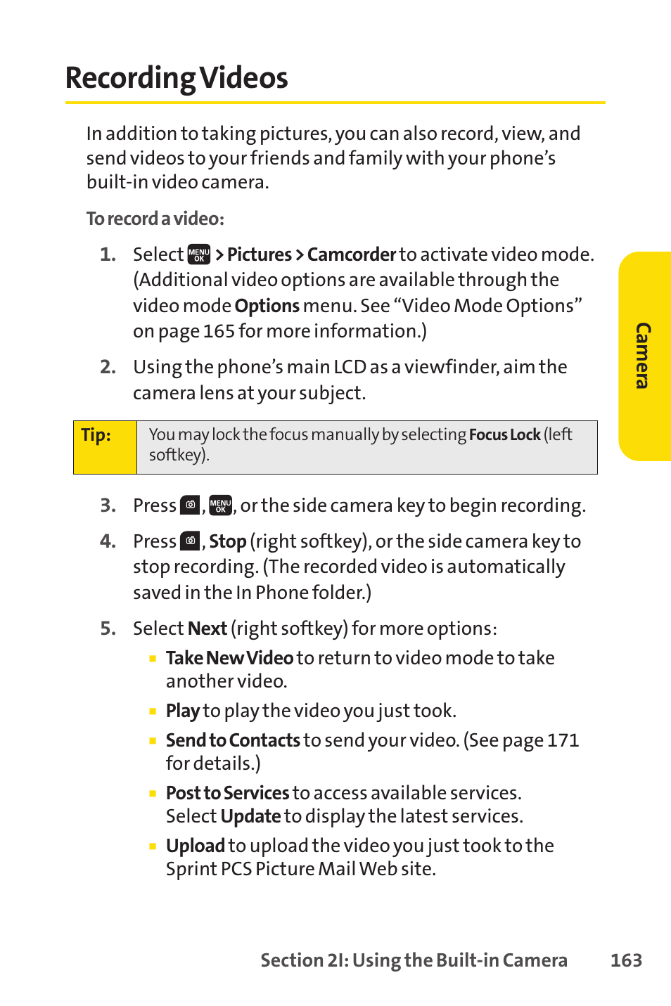 Recording videos | Spirit M1 User Manual | Page 181 / 351