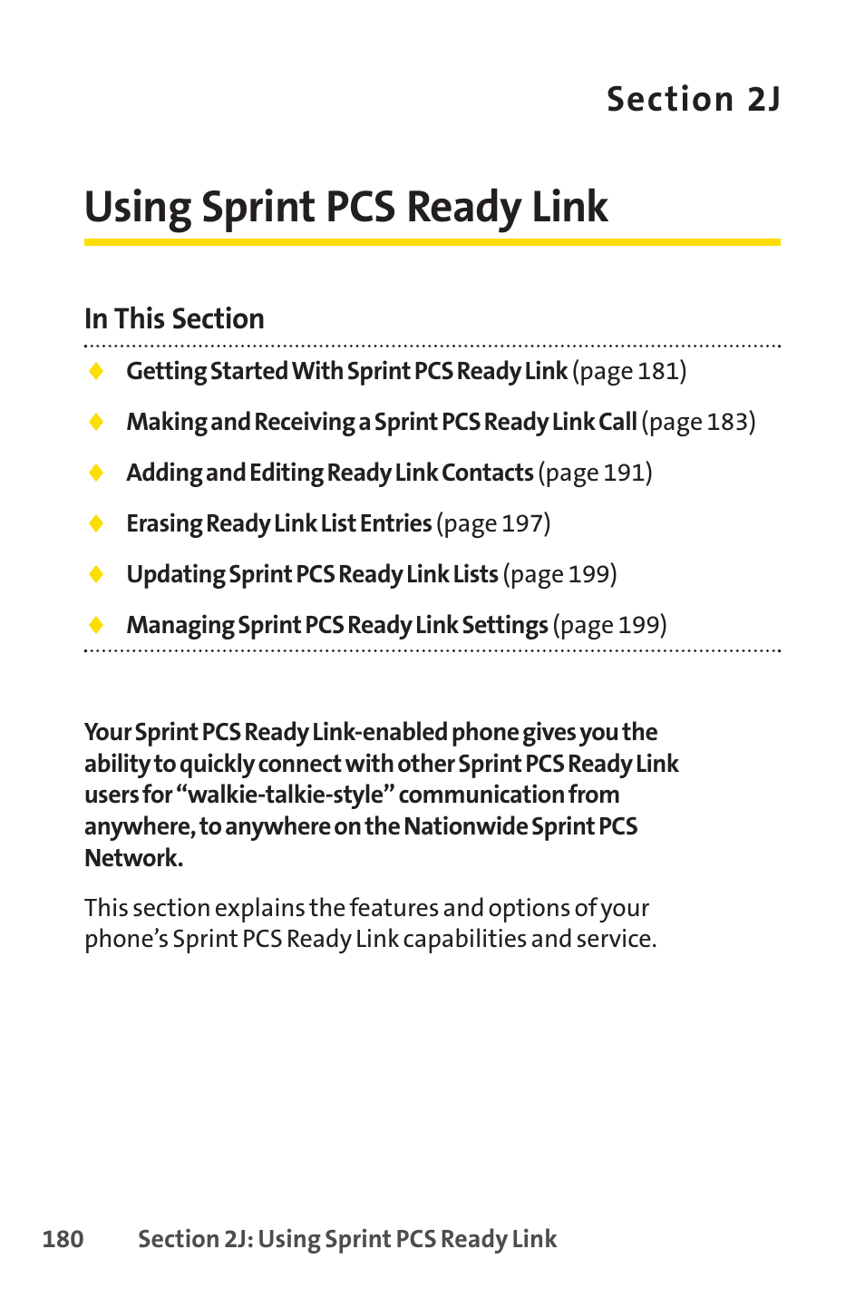 Using sprint pcs ready link | Spirit M1 User Manual | Page 198 / 351