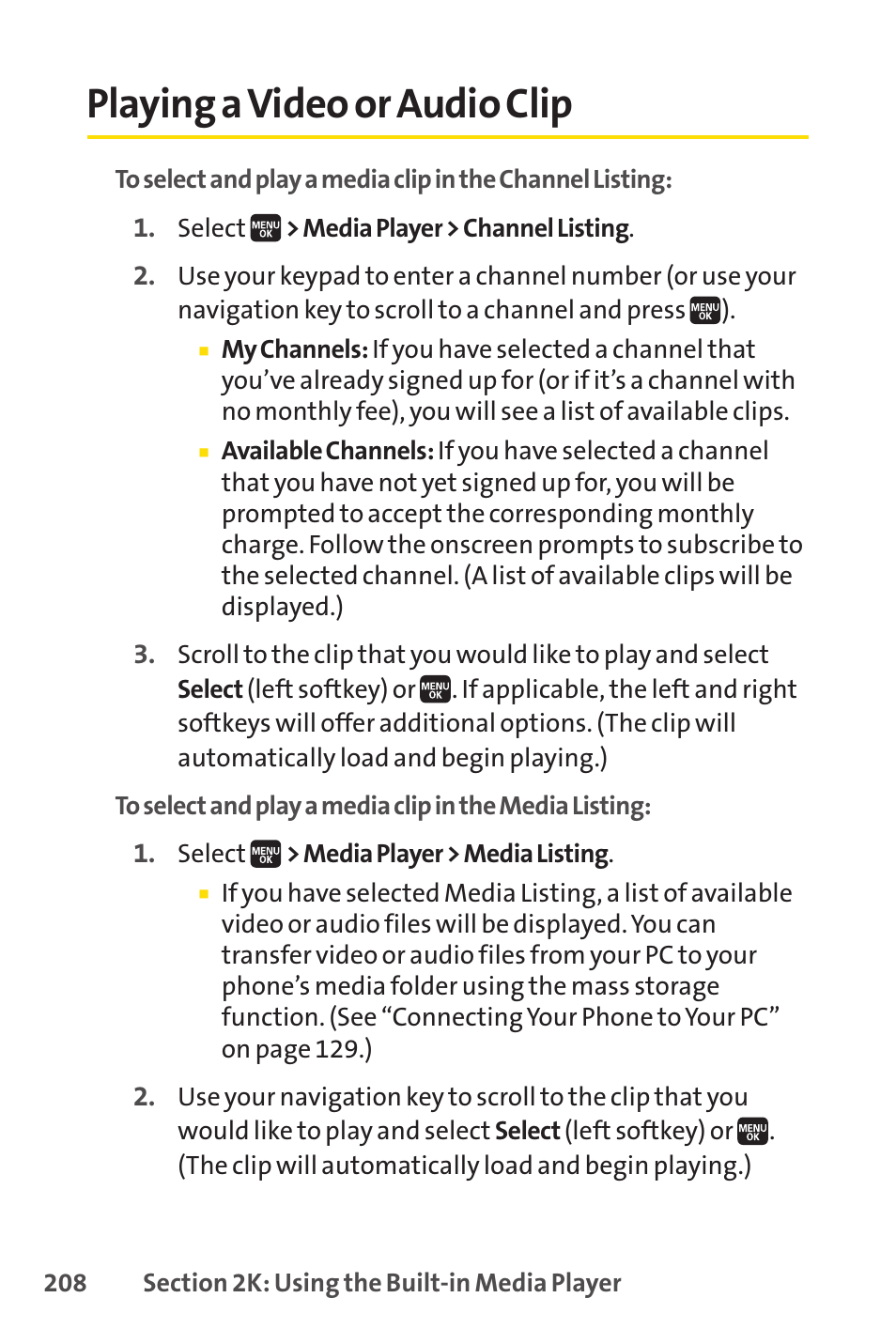 Playing a video or audio clip | Spirit M1 User Manual | Page 226 / 351