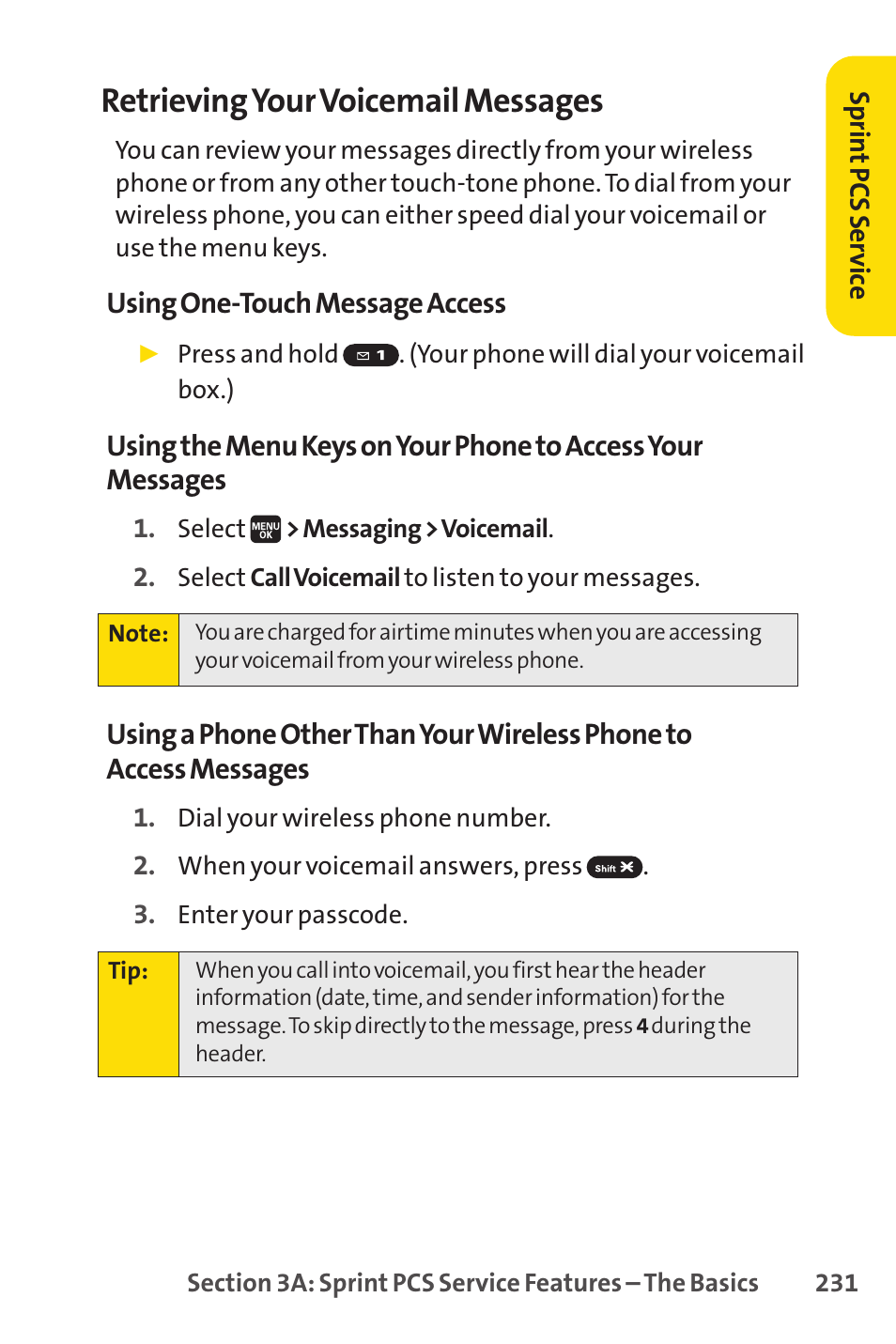 Retrievingyour voicemail messages | Spirit M1 User Manual | Page 249 / 351