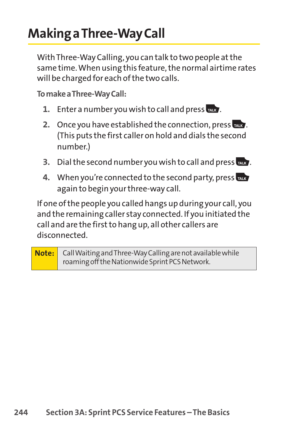 Making a three-way call | Spirit M1 User Manual | Page 262 / 351