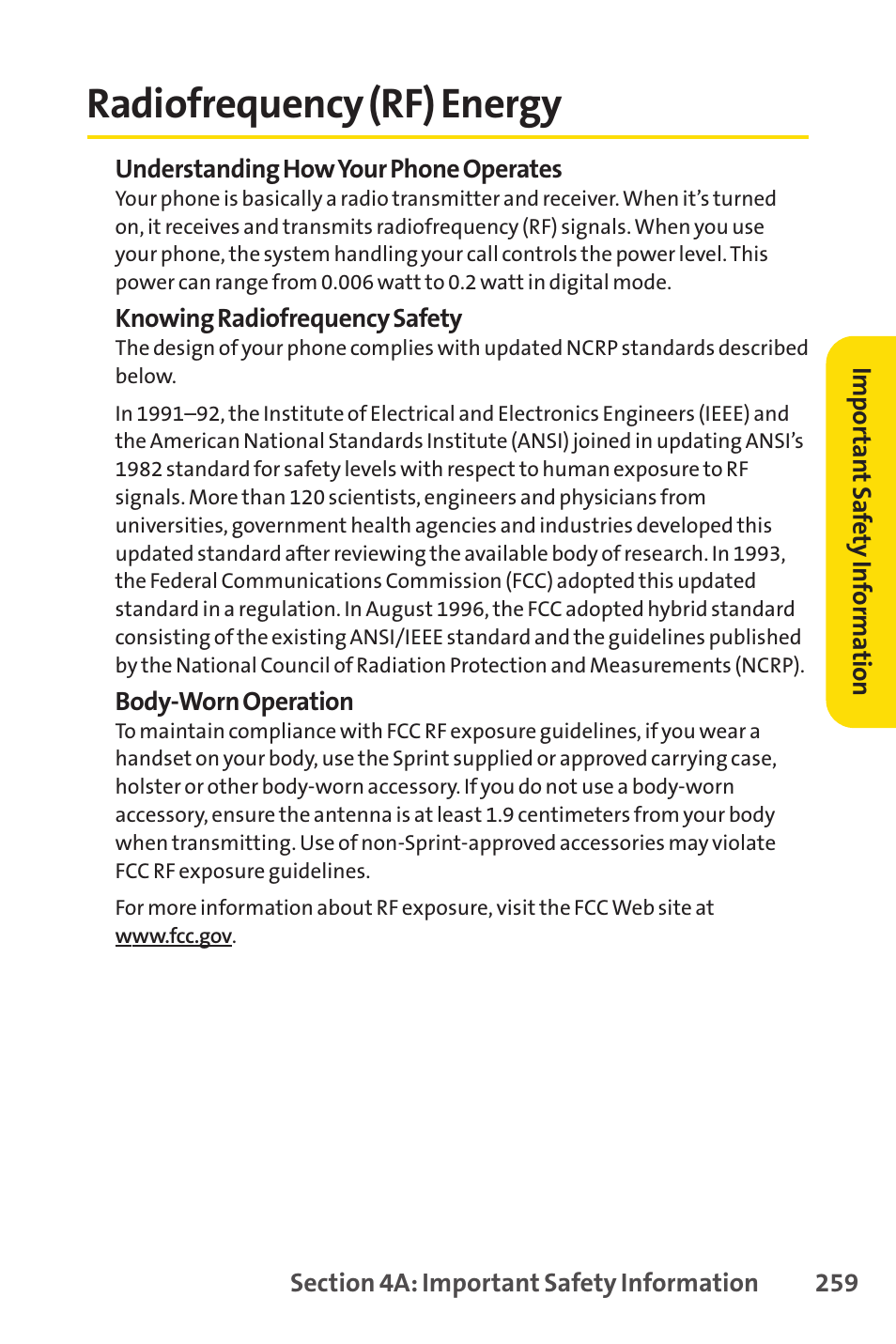 Radiofrequency (rf) energy | Spirit M1 User Manual | Page 277 / 351